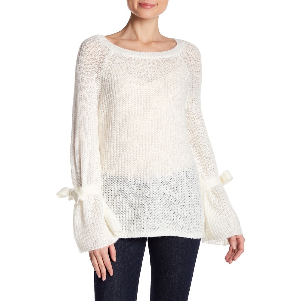 NWT Project Naadam Open Knit Bell Sweater
